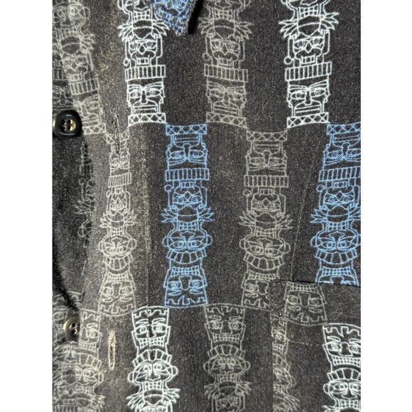 PURITAN XL MENS HAWAIIAN BUTTON UP BLUE SHIRT - Picture 2 of 10